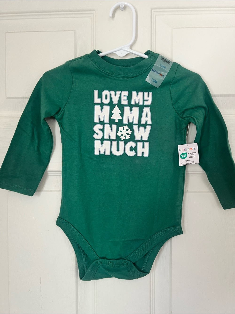 NWT Garanimals One-Piece Bodysuit - "Love My Mama Snow Much"